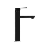 Tall Square Basin Mixer Tap, Matte Black