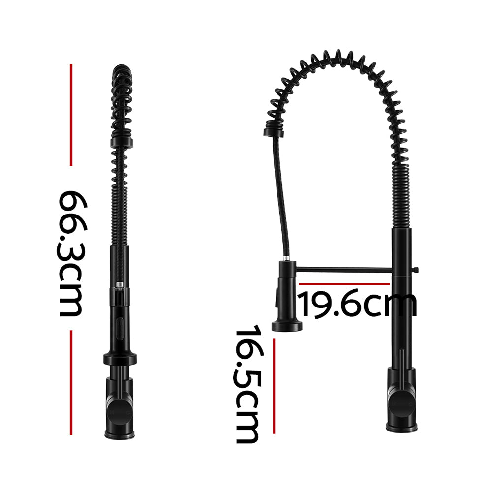 Pull Out Kitchen Mixer Tap, Two Spray Modes, Matte Black