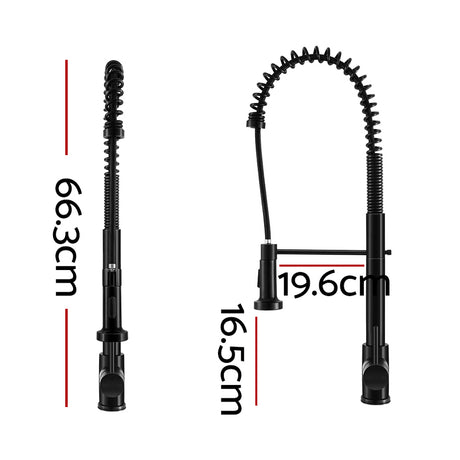 Pull Out Kitchen Mixer Tap, Two Spray Modes, Matte Black