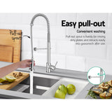 Pull Out Kitchen Mixer Tap Tall Gooseneck Chrome