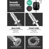 Pull Out Kitchen Mixer Tap Tall Gooseneck Chrome