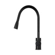 Pull Out Kitchen Mixer Tap Gooseneck Matte Black