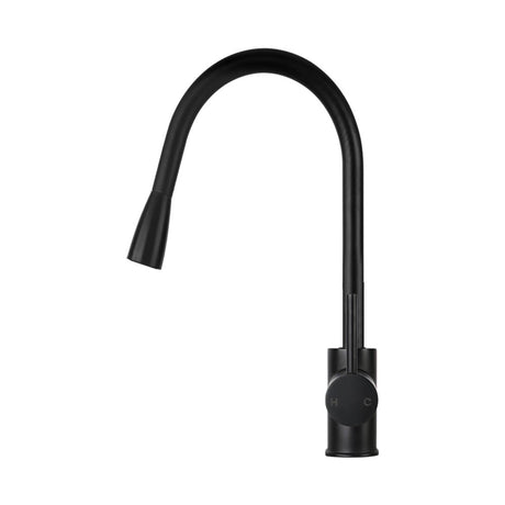 Pull Out Kitchen Mixer Tap Gooseneck Matte Black