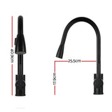 Pull Out Kitchen Mixer Tap Gooseneck Matte Black