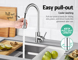 Pull Out Kitchen Mixer Tap Gooseneck Chrome