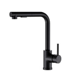 Pull Out Kitchen Mixer Tap Rectangle Spout Matte Black