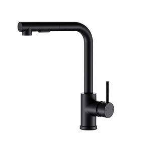 Pull Out Kitchen Mixer Tap Rectangle Spout Matte Black