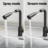 Pull Out Kitchen Mixer Tap Rectangle Spout Matte Black