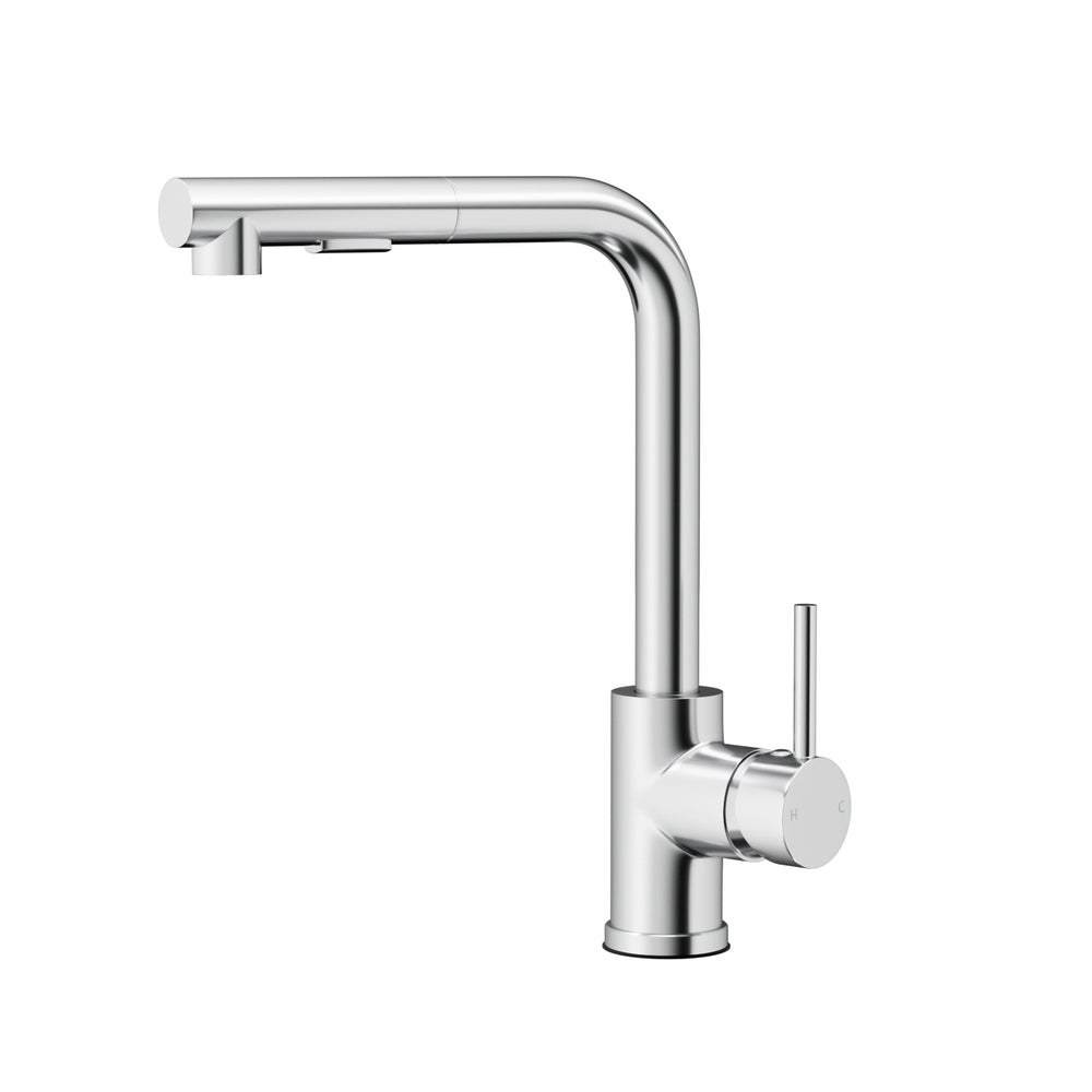Pull Out Kitchen Mixer Tap Rectangle Spout Chrome
