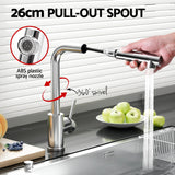 Pull Out Kitchen Mixer Tap Rectangle Spout Chrome