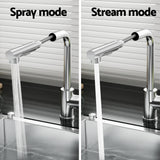 Pull Out Kitchen Mixer Tap Rectangle Spout Chrome