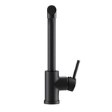 Pull Out Kitchen Mixer Tap Round Spout Matte Black