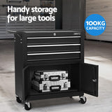 13 Drawer Tool Chest and Trolley Cabinet Black