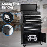 13 Drawer Tool Chest and Trolley Cabinet Black