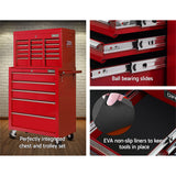 Muker Tool Chest, 14 Drawer, Red