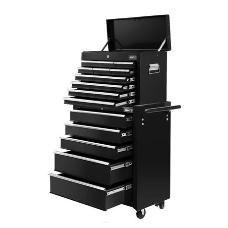 15 Drawer Tool Chest and Trolley Black
