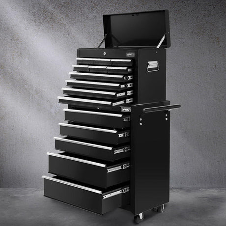 15 Drawer Tool Chest and Trolley Black