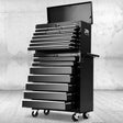 Tool Cabinet Chest Trolley, 17 Drawers Black