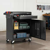 Neath Tool Chest Trolley with Cabinet, 1 Drawer, Steel, Black