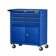Grey three drawer compact steel tool chest