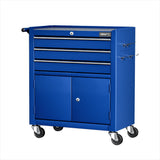 Grey three drawer compact steel tool chest