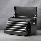 Ogmore Tool Chest, 5 Drawer, Steel, Lockable, Black