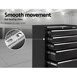 5 Drawer Roller Tool Cabinet Trolley Black