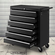 6 Drawer Rolling Tool Cabinet Trolley Black - view 1