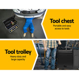 Clapham Tool Chest and Trolley, 7 Drawer, Black