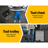 Clapham Tool Chest and Trolley, 7 Drawer, Grey