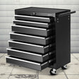 7 Drawer Rolling Tool Cabinet Trolley Black - view 1