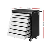Horton Tool Trolley, 7 Drawer, Grey