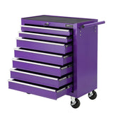 Merthyr Tool Chest Trolley, 7 Drawer, Steel, Purple