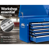 Sedbergh Tool Chest, 9 Drawer, Blue