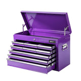 Longridge Tool Cabinet Chest, 9 Drawer, Steel, Purple