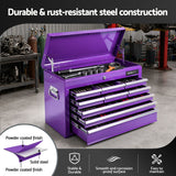 Longridge Tool Cabinet Chest, 9 Drawer, Steel, Purple