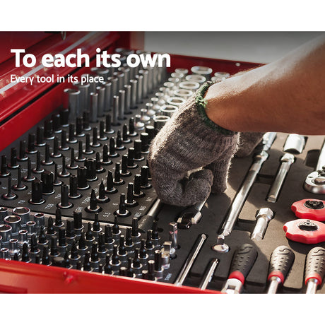 Sedbergh Tool Chest, 9 Drawer, Red