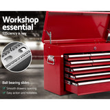 Sedbergh Tool Chest, 9 Drawer, Red