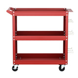 Dunsop Tool Cart Trolley, 3 Tier, Steel, Red