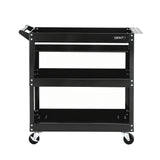 Chipping Tool Trolley Cart, Rolling Cabinet, Black and Red