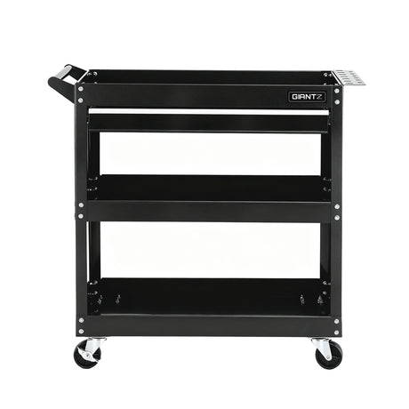 Chipping Tool Trolley Cart, Rolling Cabinet, Black and Red