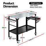 Mobile Welding Table Cart with Tool Storage 130kg Black