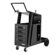 4 drawer welding trolley cart in black