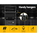 4 drawer welding trolley cart in black view 5