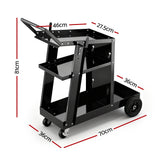 Barley Welding Trolley Cart, Steel, 100kg Capacity, Black