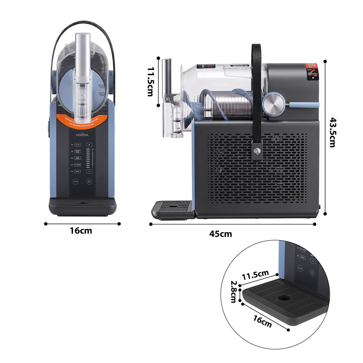 Touch key control panel with five drink presets