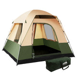 Weisshorn Family Camping Tent, 12-Person, 3 Rooms, Green