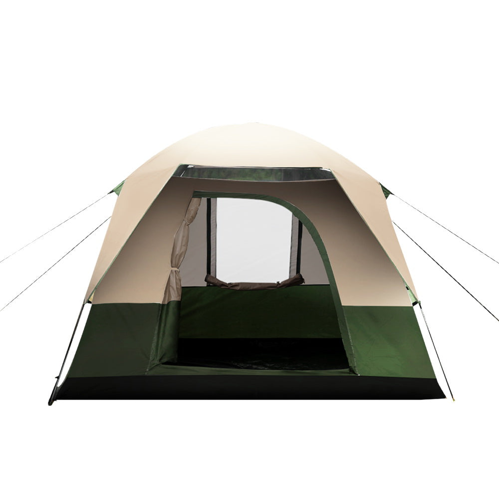 Weisshorn Family Camping Tent, 12-Person, 3 Rooms, Green
