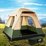 Weisshorn Family Camping Tent, 12-Person, 3 Rooms, Green