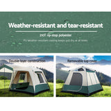 Weisshorn Instant Up Camping Tent, 8-Person, Pop Up Dome, Family Hiking